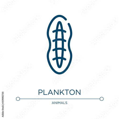 Plankton icon. Linear vector illustration from nature collection. Outline plankton icon vector. Thin line symbol for use on web and mobile apps, logo, print media.