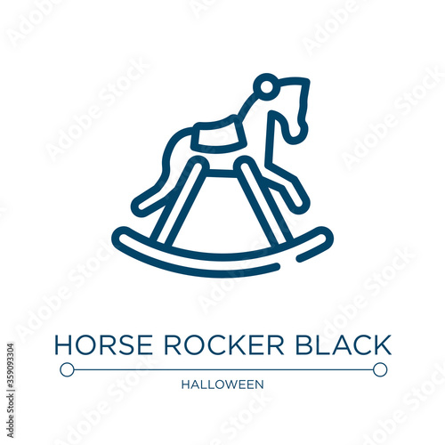 Horse rocker black icon. Linear vector illustration from horses collection. Outline horse rocker black icon vector. Thin line symbol for use on web and mobile apps, logo, print media.