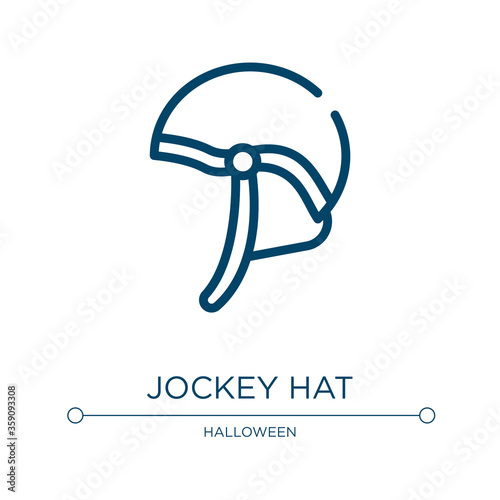 Jockey hat icon. Linear vector illustration from horses collection. Outline jockey hat icon vector. Thin line symbol for use on web and mobile apps, logo, print media.