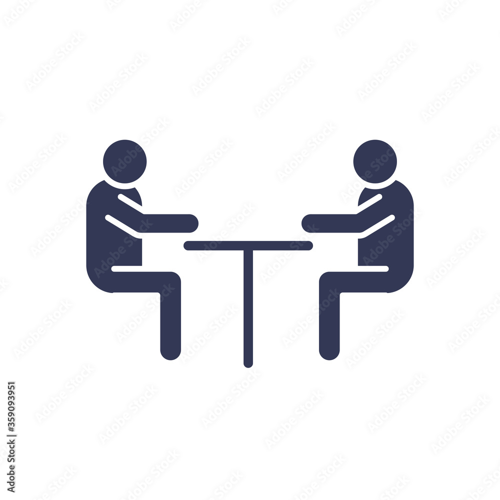 Avatars men on table flat style icon vector design Avatars men on table flat style icon vector design