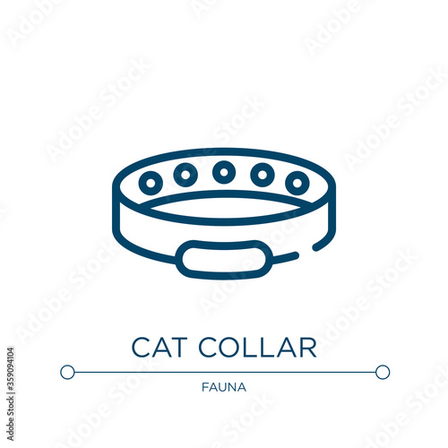 Cat collar icon. Linear vector illustration from pet shop collection. Outline cat collar icon vector. Thin line symbol for use on web and mobile apps, logo, print media.