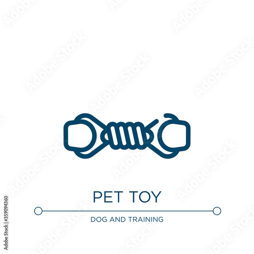 Pet toy icon. Linear vector illustration from pet lovers collection. Outline pet toy icon vector. Thin line symbol for use on web and mobile apps, logo, print media.
