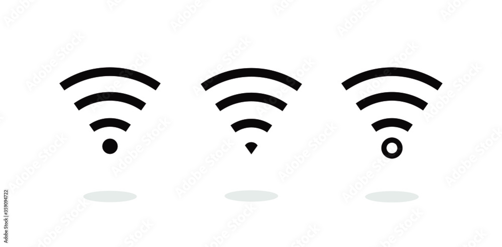 Wi fi internet icon. Wireless icon. Flat vector illustration. Wi fi internet icon. Wireless icon. Flat vector illustration.