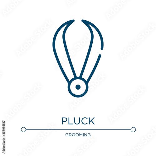 Pluck icon. Linear vector illustration from pretty collection. Outline pluck icon vector. Thin line symbol for use on web and mobile apps, logo, print media.