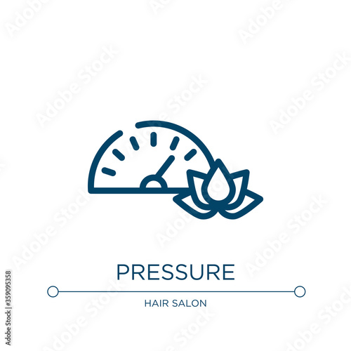 Pressure icon. Linear vector illustration from sauna collection. Outline pressure icon vector. Thin line symbol for use on web and mobile apps, logo, print media.