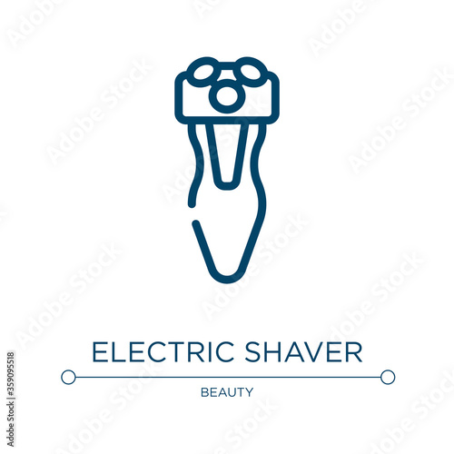 Electric shaver icon. Linear vector illustration from miscellaneous collection. Outline electric shaver icon vector. Thin line symbol for use on web and mobile apps, logo, print media.