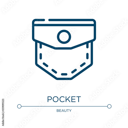 Pocket icon. Linear vector illustration from miscellaneous collection. Outline pocket icon vector. Thin line symbol for use on web and mobile apps, logo, print media.