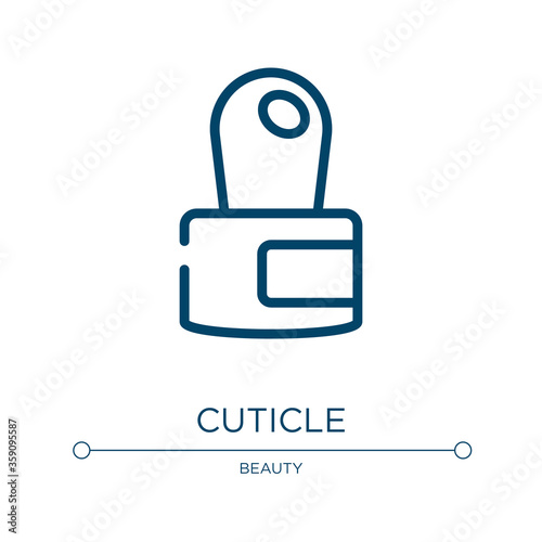 Cuticle icon. Linear vector illustration from make up collection. Outline cuticle icon vector. Thin line symbol for use on web and mobile apps, logo, print media.