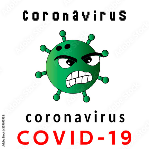 Vector crown virus flat icon. Vector pictogram style is a flat symbol crown virus icon on a white background. Picture of crown virus protection on a white background. Vector illustration. COVID-19 