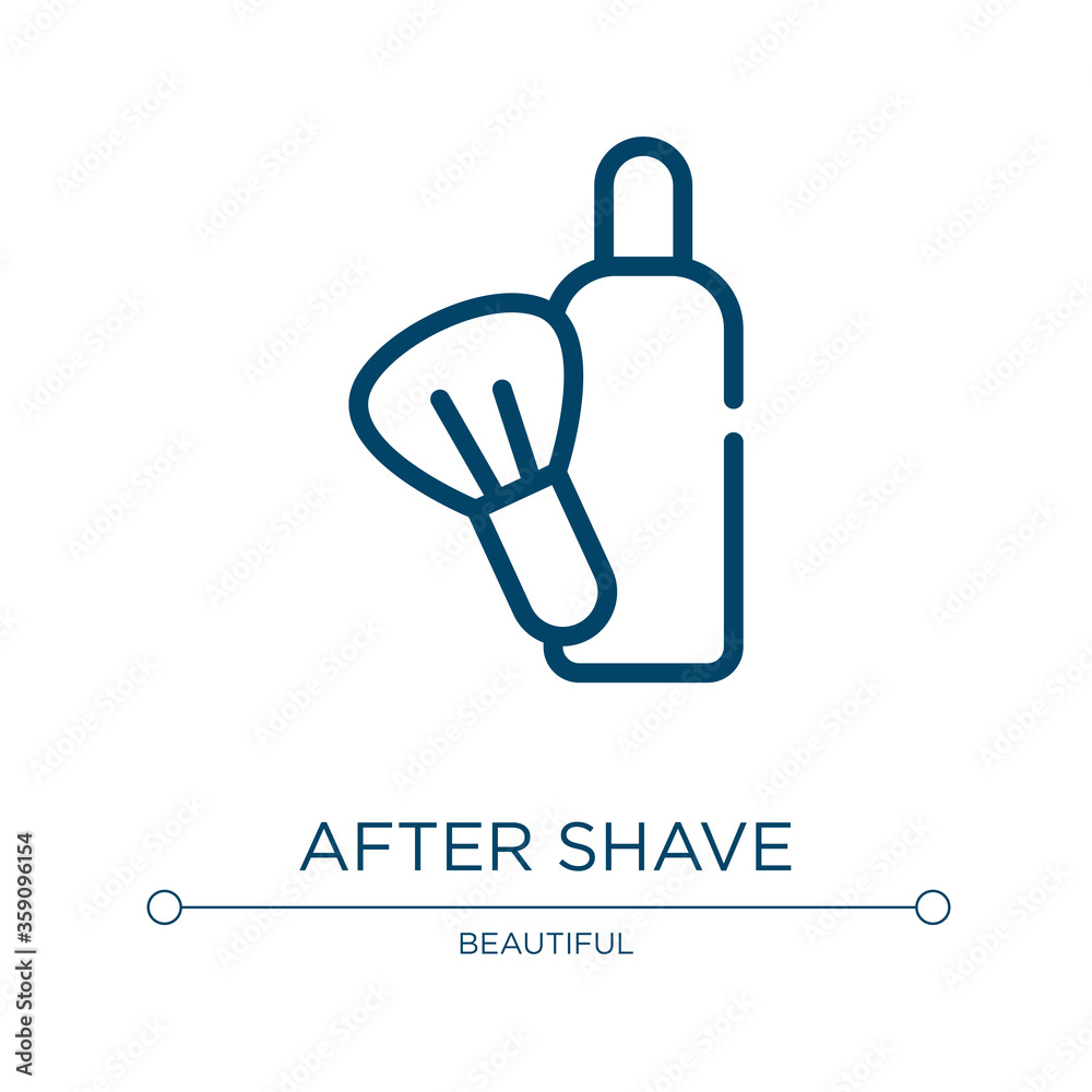 After shave icon. Linear vector illustration from barbershop elements collection. Outline after shave icon vector. Thin line symbol for use on web and mobile apps, logo, print media.