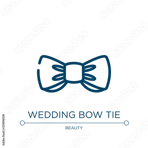Wedding bow tie icon. Linear vector illustration from beautiful collection. Outline wedding bow tie icon vector. Thin line symbol for use on web and mobile apps, logo, print media.
