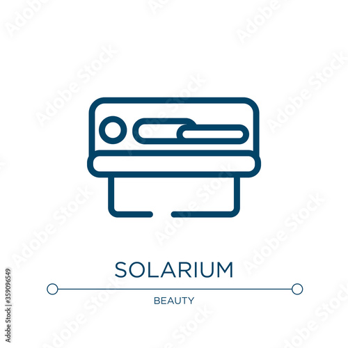 Solarium icon. Linear vector illustration from beautiful collection. Outline solarium icon vector. Thin line symbol for use on web and mobile apps, logo, print media.