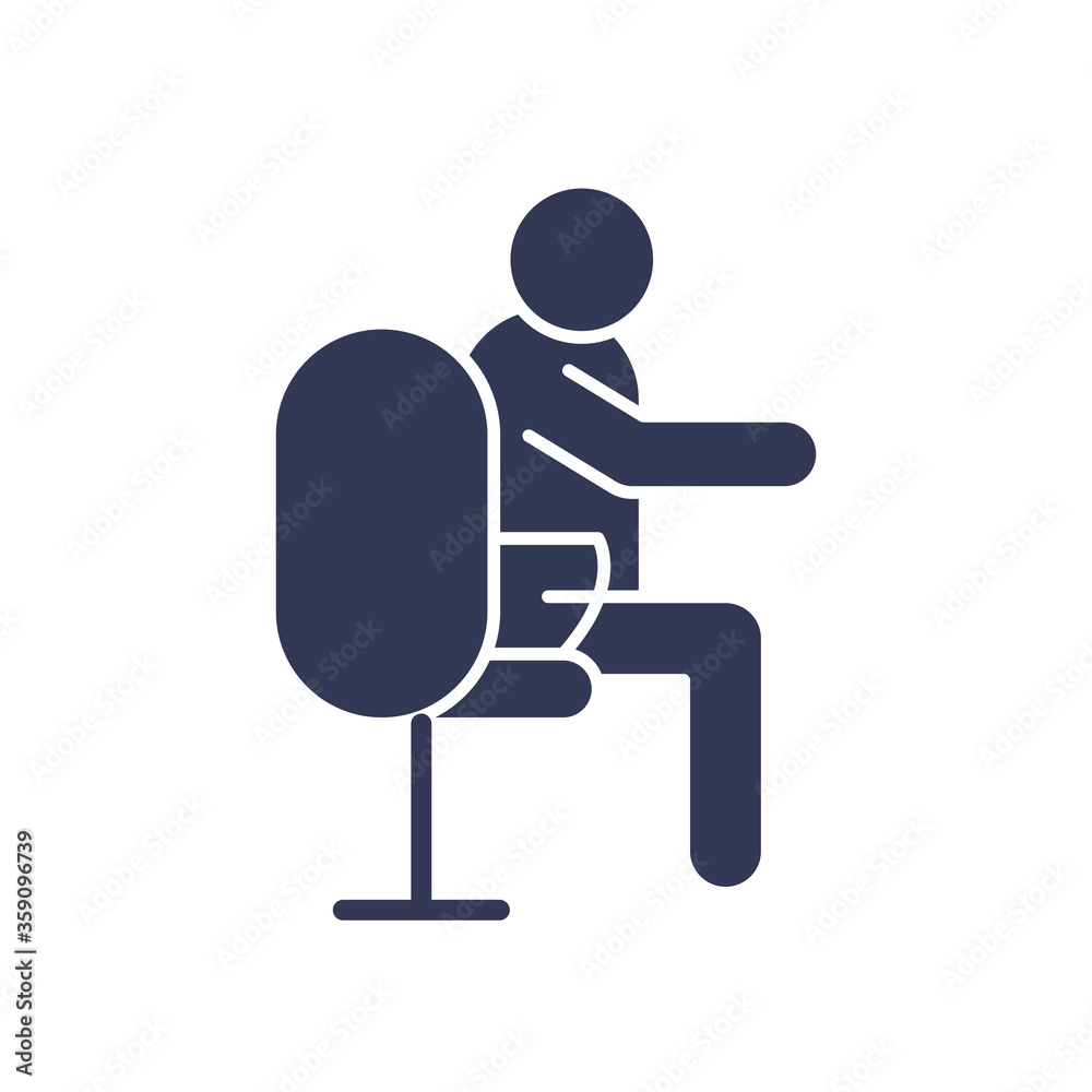 avatar man on chair flat style icon vector design avatar man on chair flat style icon vector design