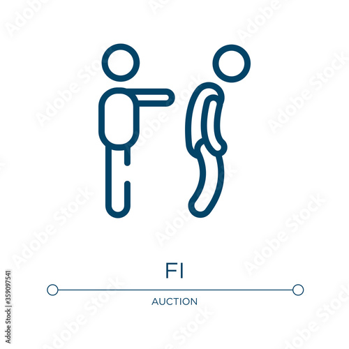 Fired icon. Linear vector illustration from jobless collection. Outline fired icon vector. Thin line symbol for use on web and mobile apps, logo, print media.