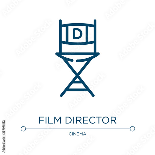 Film director icon. Linear vector illustration from cinema collection. Outline film director icon vector. Thin line symbol for use on web and mobile apps, logo, print media.