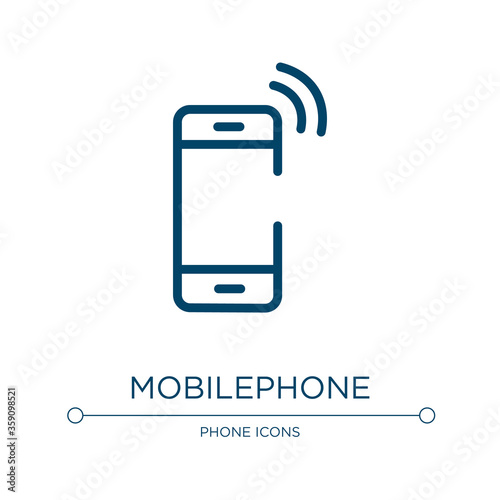 Mobilephone icon. Linear vector illustration from phone collection. Outline mobilephone icon vector. Thin line symbol for use on web and mobile apps, logo, print media.