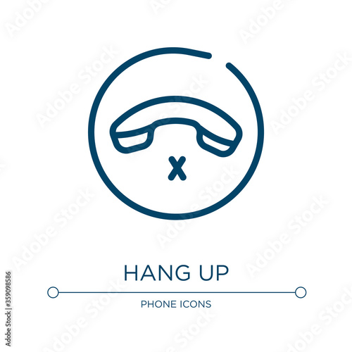 Hang up icon. Linear vector illustration from mobile collection. Outline hang up icon vector. Thin line symbol for use on web and mobile apps, logo, print media.
