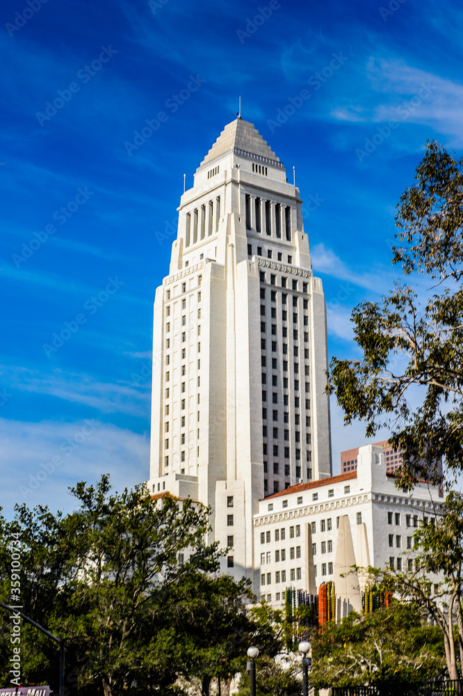 It's Los Angeles City Hall, California.The building was designed by John Parkinson, John C. Austin and was completed in 1928 It's Los Angeles City Hall, California.The building was designed by John Parkinson, John C. Austin and was completed in 1928