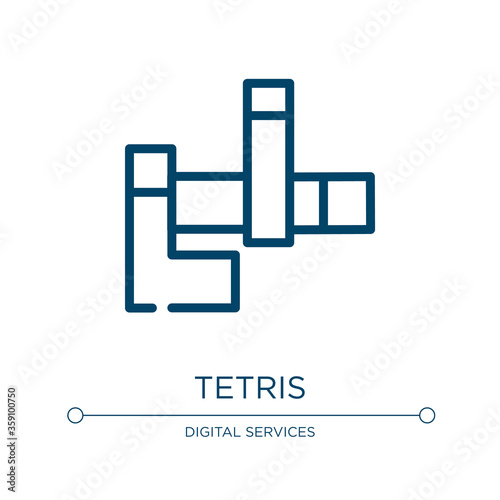 Tetris icon. Linear vector illustration from nerd collection. Outline tetris icon vector. Thin line symbol for use on web and mobile apps, logo, print media.
