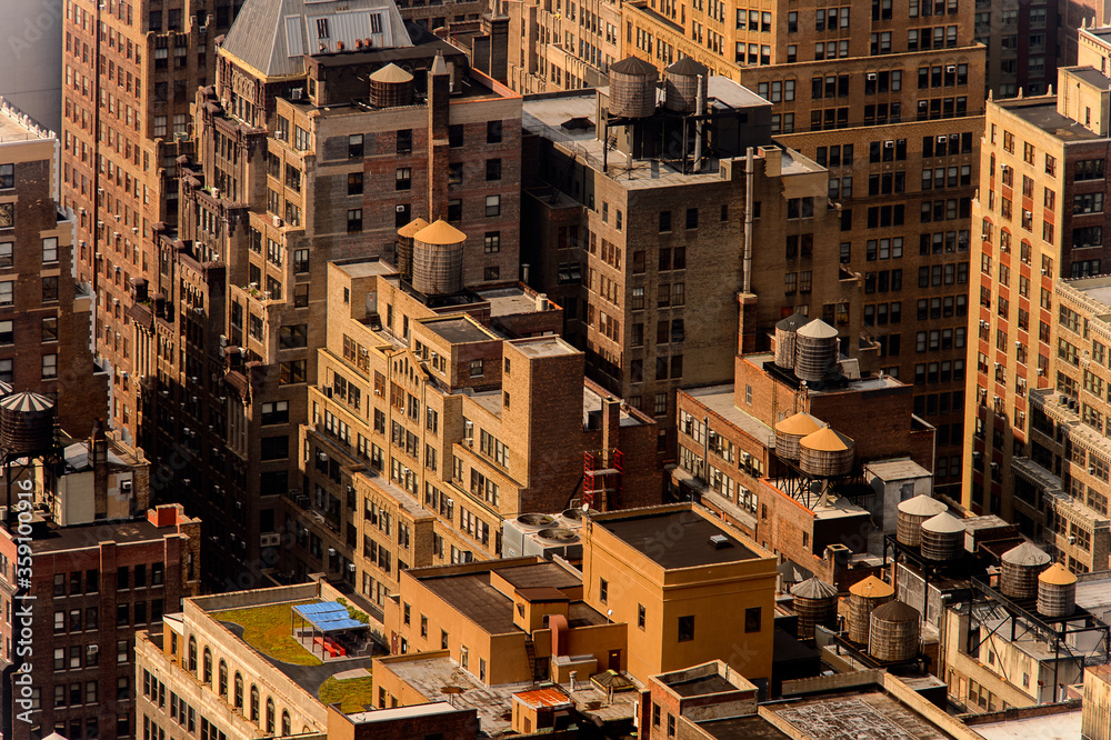 Rooftops of the buildings of Manhattan, New York, NY, United States of Americs Rooftops of the buildings of Manhattan, New York, NY, United States of Americs