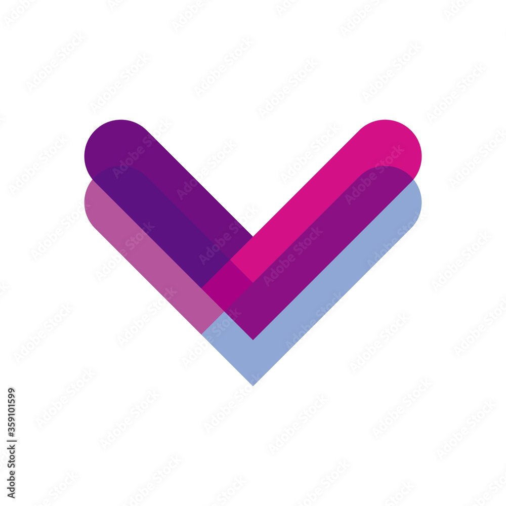 geometric and abstract check mark flat style icon vector design geometric and abstract check mark flat style icon vector design