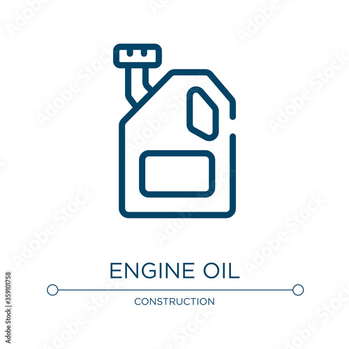 Engine oil icon. Linear vector illustration from car parts collection. Outline engine oil icon vector. Thin line symbol for use on web and mobile apps, logo, print media.
