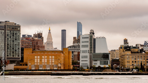Coast of Manhattan, New York on a cloudy day, NY, United Sates of America