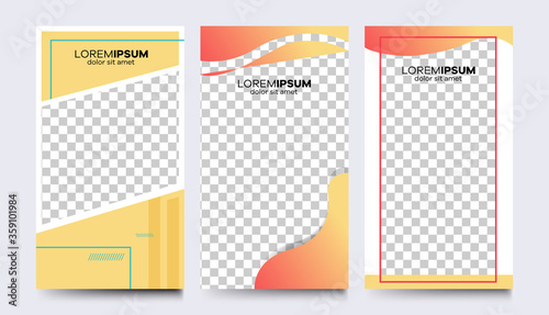Social media stories banner templates set 