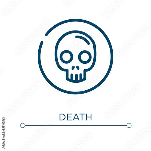 Death icon. Linear vector illustration. Outline death icon vector. Thin line symbol for use on web and mobile apps, logo, print media.