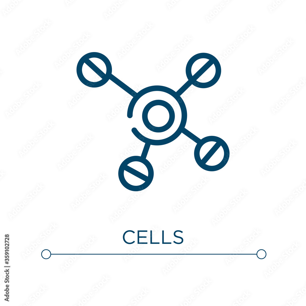 Cells icon. Linear vector illustration. Outline cells icon vector. Thin line symbol for use on web and mobile apps, logo, print media. Cells icon. Linear vector illustration. Outline cells icon vector. Thin line symbol for use on web and mobile apps, logo, print media.