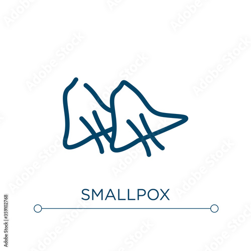 Smallpox icon. Linear vector illustration. Outline smallpox icon vector. Thin line symbol for use on web and mobile apps, logo, print media.