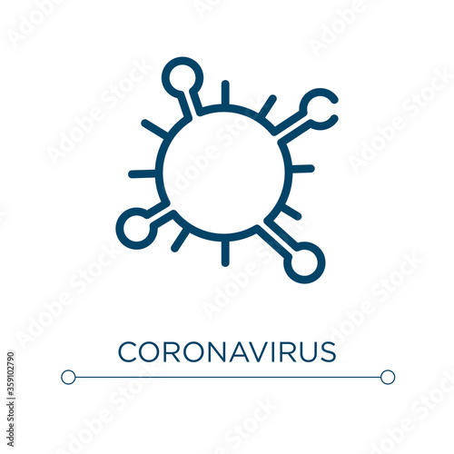Coronavirus icon. Linear vector illustration. Outline coronavirus icon vector. Thin line symbol for use on web and mobile apps, logo, print media.