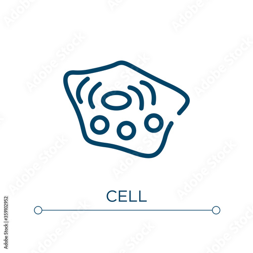 Cell icon. Linear vector illustration. Outline cell icon vector. Thin line symbol for use on web and mobile apps, logo, print media.