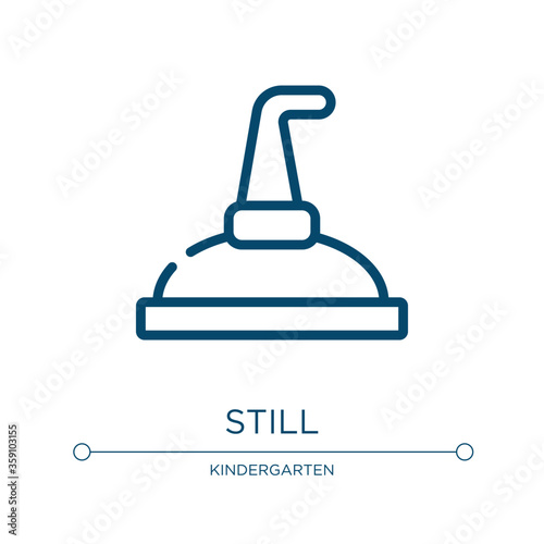 Still icon. Linear vector illustration from chemistry collection. Outline still icon vector. Thin line symbol for use on web and mobile apps, logo, print media.