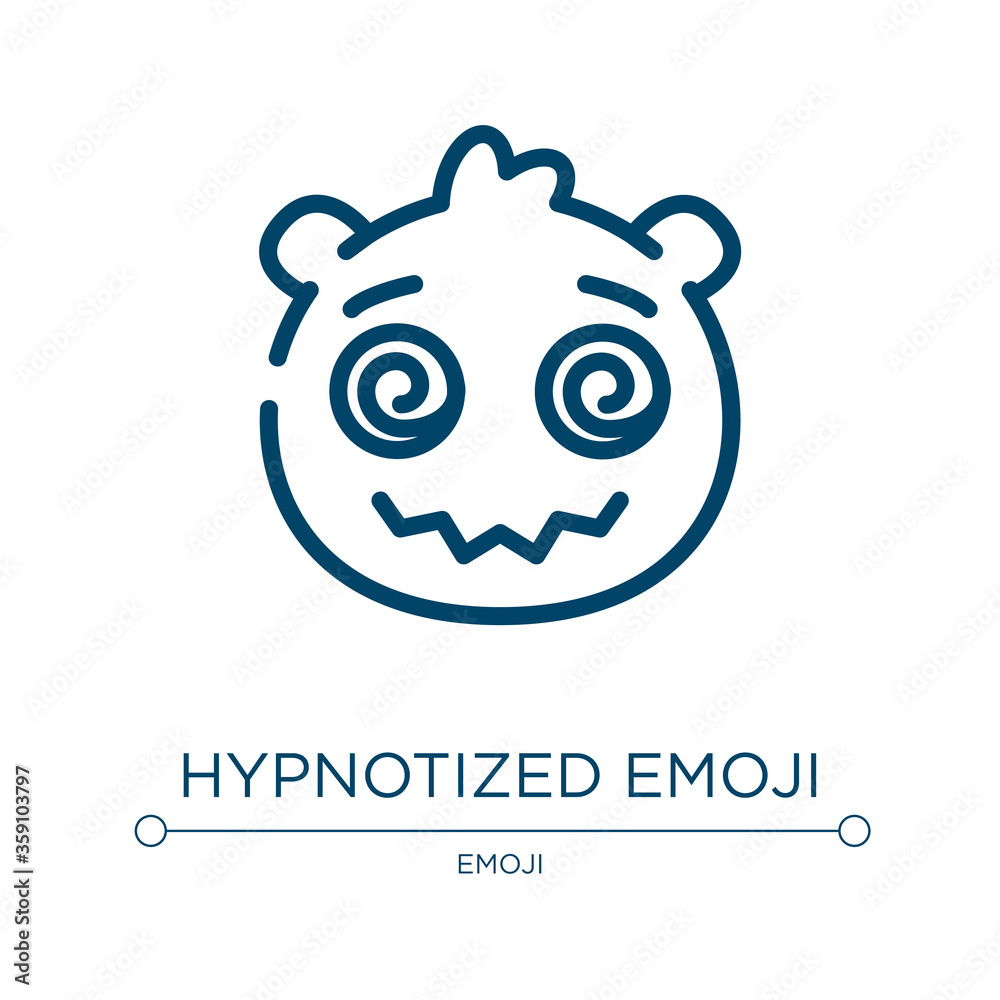Hypnotized emoji icon. Linear vector illustration from emoji collection. Outline hypnotized emoji icon vector. Thin line symbol for use on web and mobile apps, logo, print media. Hypnotized emoji icon. Linear vector illustration from emoji collection. Outline hypnotized emoji icon vector. Thin line symbol for use on web and mobile apps, logo, print media.