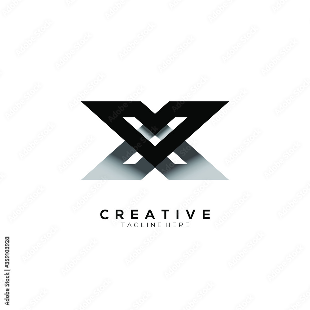 Letter X, modern abstract logo design template. Letter X, modern abstract logo design template.