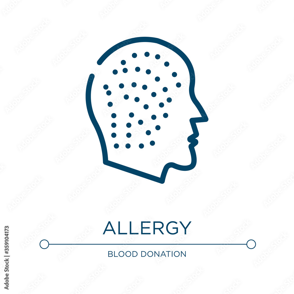 Allergy icon. Linear vector illustration from allergies collection. Outline allergy icon vector. Thin line symbol for use on web and mobile apps, logo, print media.