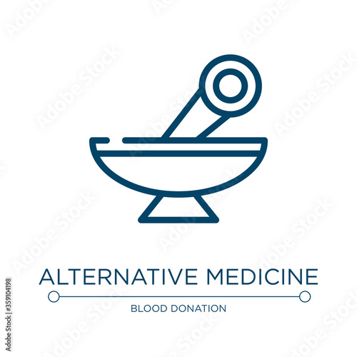 Alternative medicine icon. Linear vector illustration from medical services collection. Outline alternative medicine icon vector. Thin line symbol for use on web and mobile apps, logo, print media.