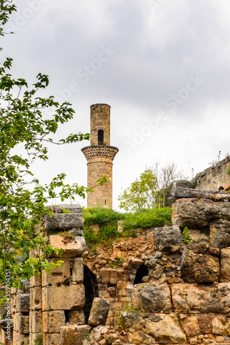 It's Ancient ruins in the historic part of Antalya, Turkey