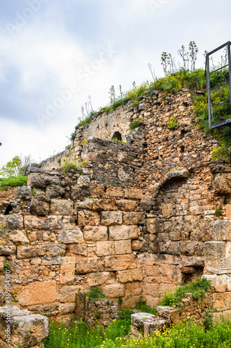 It's Ancient ruins in the historic part of Antalya, Turkey photo