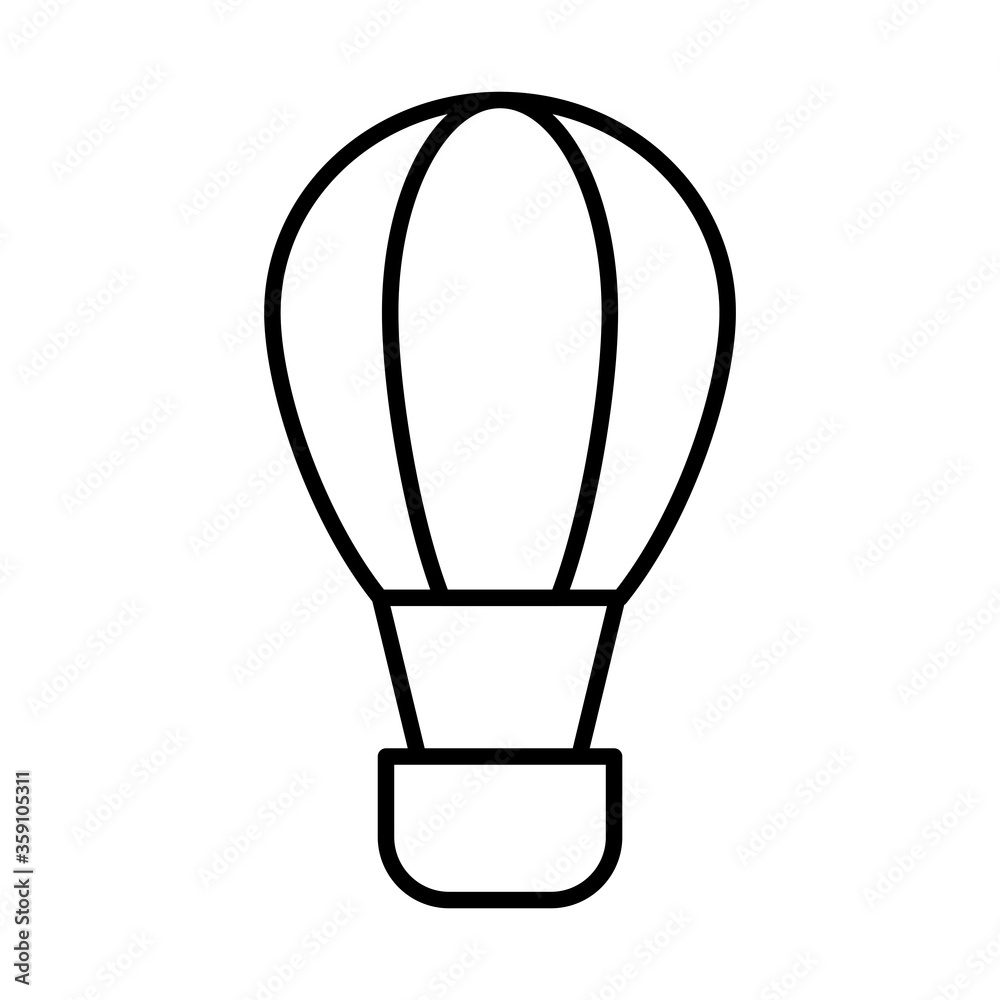 hot air balloon line style icon vector design hot air balloon line style icon vector design
