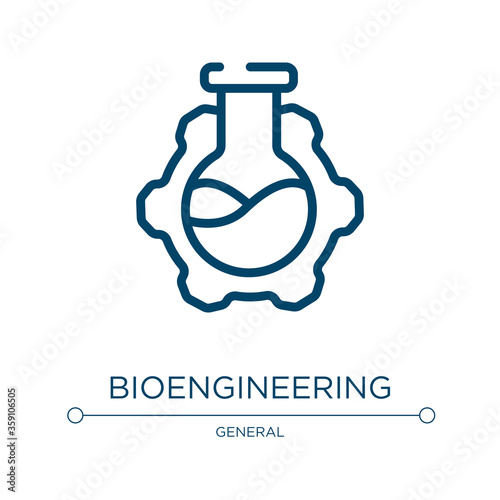 Bioengineering icon. Linear vector illustration from general collection. Outline bioengineering icon vector. Thin line symbol for use on web and mobile apps, logo, print media.