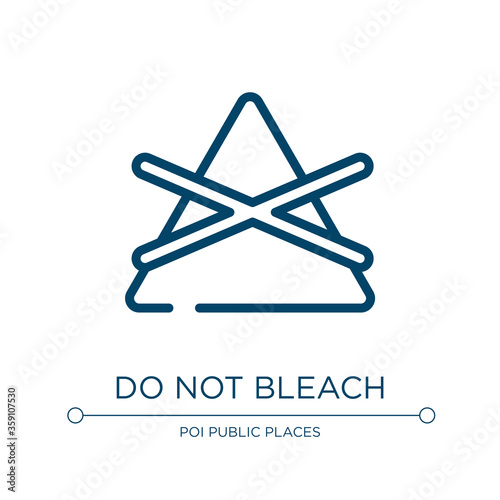 Do not bleach icon. Linear vector illustration from laundry instructions collection. Outline do not bleach icon vector. Thin line symbol for use on web and mobile apps, logo, print media.
