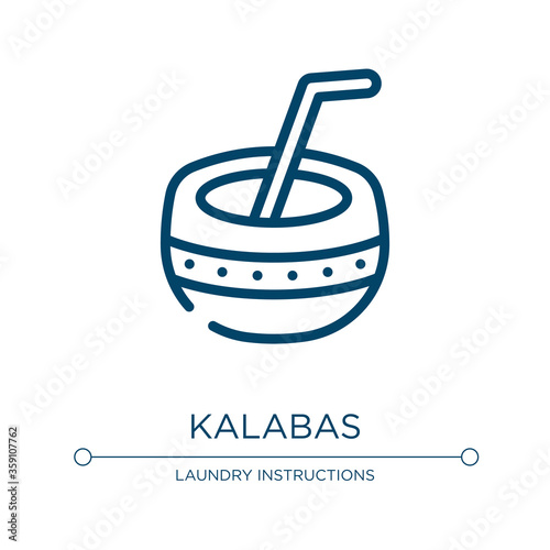 Kalabas icon. Linear vector illustration from american indigenous signals collection. Outline kalabas icon vector. Thin line symbol for use on web and mobile apps, logo, print media.