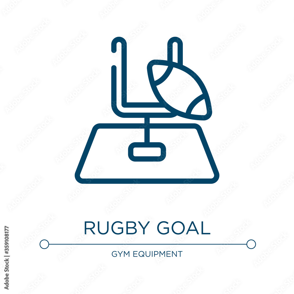 Rugby goal icon. Linear vector illustration from sports collection. Outline rugby goal icon vector. Thin line symbol for use on web and mobile apps, logo, print media. Rugby goal icon. Linear vector illustration from sports collection. Outline rugby goal icon vector. Thin line symbol for use on web and mobile apps, logo, print media.