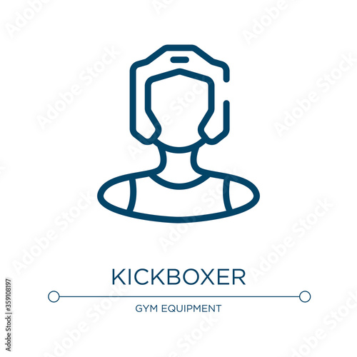 Kickboxer icon. Linear vector illustration from sport avatars collection. Outline kickboxer icon vector. Thin line symbol for use on web and mobile apps, logo, print media.