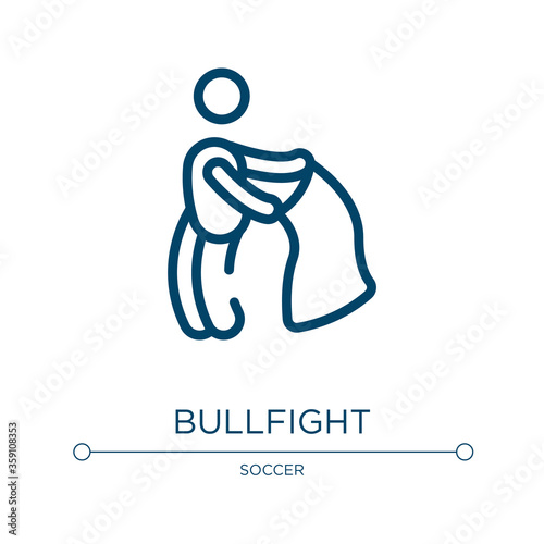 Bullfight icon. Linear vector illustration from x treme collection. Outline bullfight icon vector. Thin line symbol for use on web and mobile apps, logo, print media.