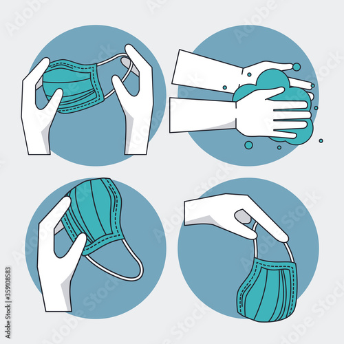 how to remove surgical mask safely infographic
