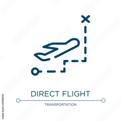 Fotografia Direct flight icon