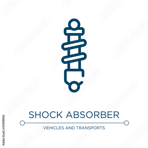 Shock absorber icon. Linear vector illustration from bike shop collection. Outline shock absorber icon vector. Thin line symbol for use on web and mobile apps, logo, print media.